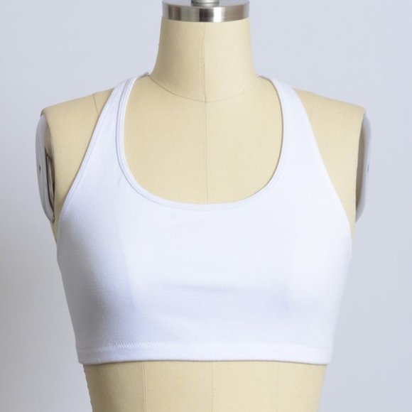 Strappy Crop Top - White NWT - Picture 4 of 4